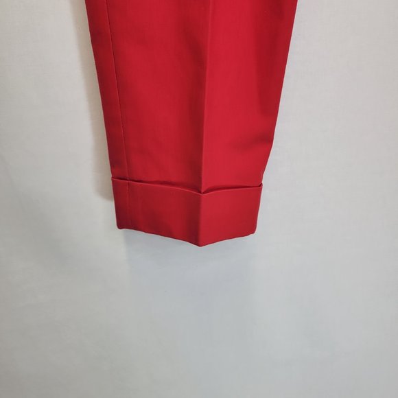 Lafayette 148 Women's Size 0 Pants Red Cuffed - Picture 5 of 7